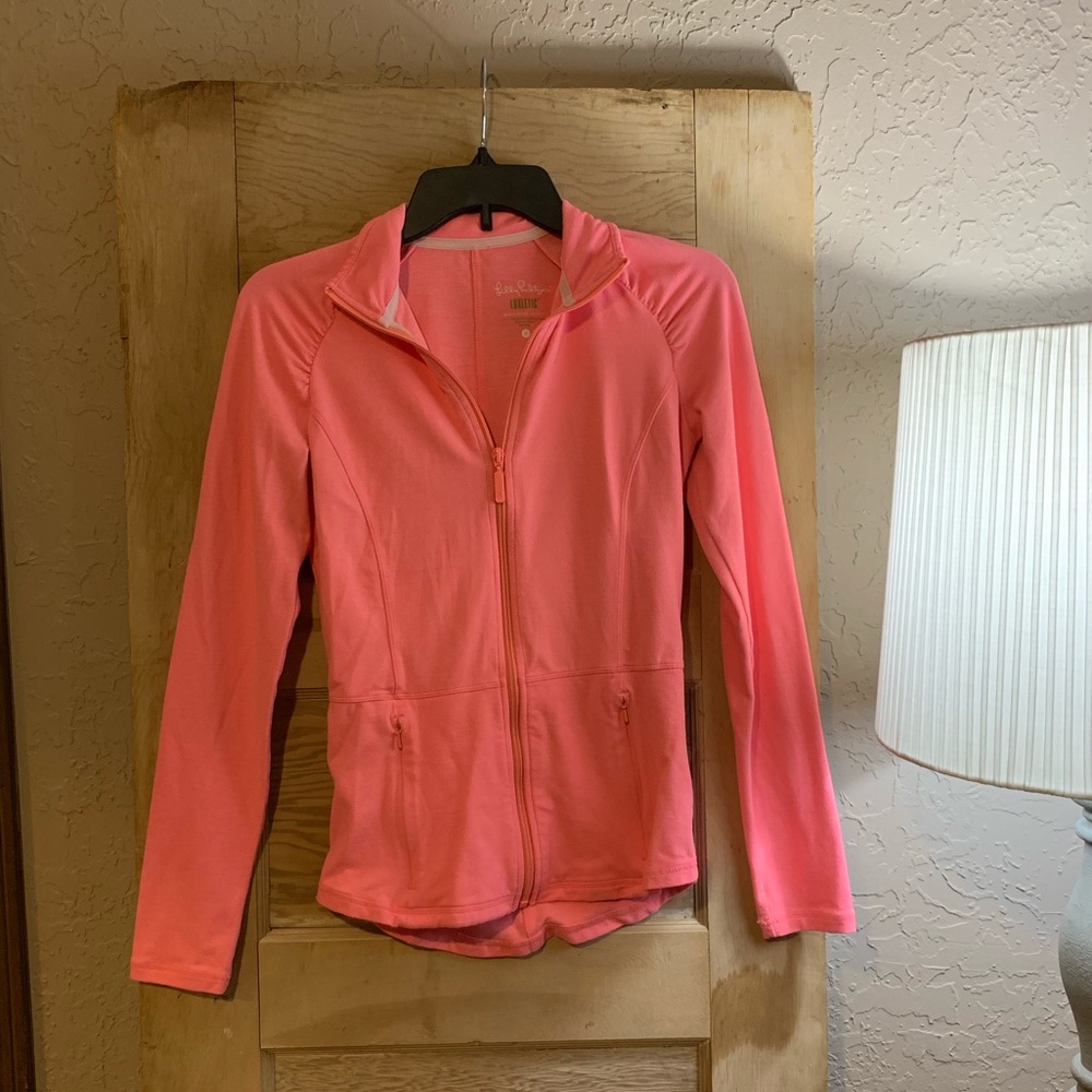 Coral Lilly Pulitzer Luxletic Jacket Size Small
